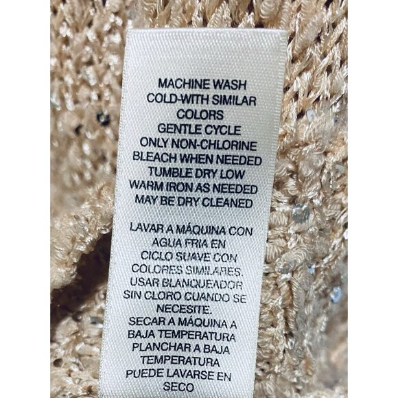 Chicos Sweater Womens Large Pink Sequin Shine Claire Pullover Sparkly Holiday - Picture 6 of 7